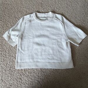 Abercrombie & Fitch White short-sleeve sweater